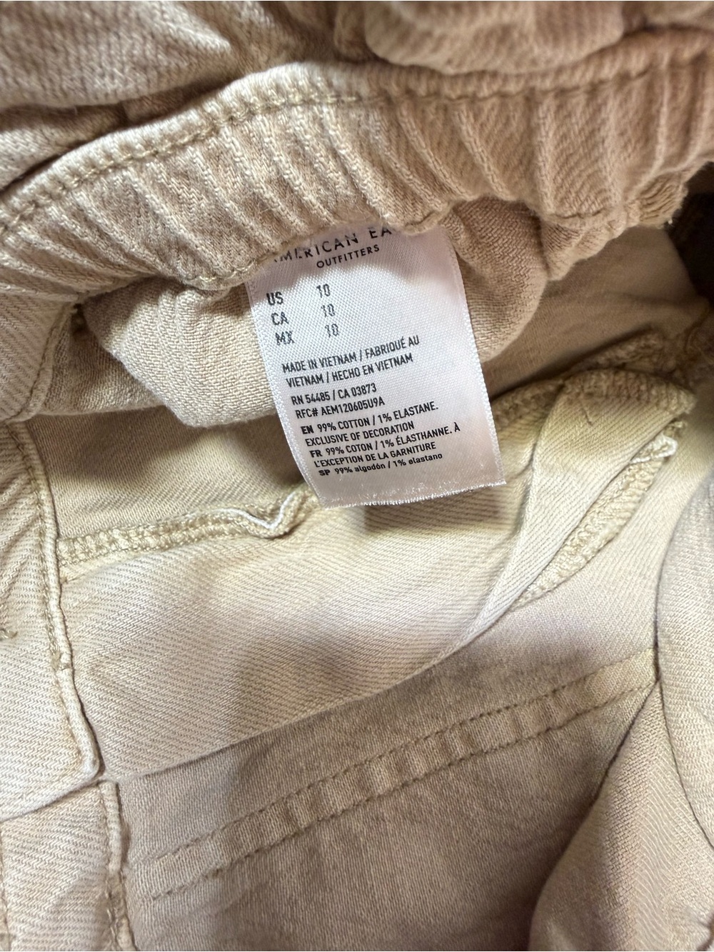 retro 90’s paper bag granola khaki utility high waist American Eagle Shorts - Picture 6 of 6